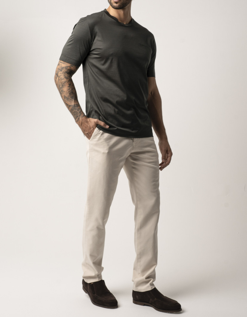 Scissor Scriptor Straight-Leg Cotton Drawstring Chinos image